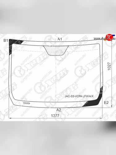 Стекло лобовое (Антенна) XYG JAC S3 рестайлинг (2017-2025)