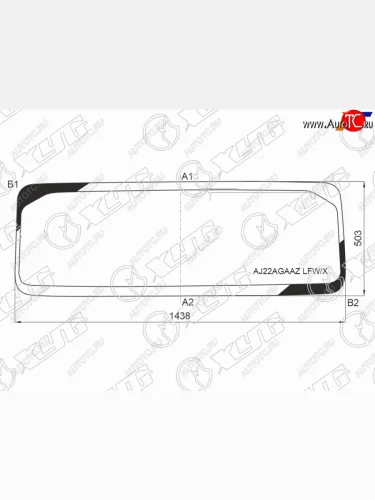 Стекло лобовое (Антенна) XYG Jeep Wrangler  JL (2018-2024) 3 дв. дорестайлинг