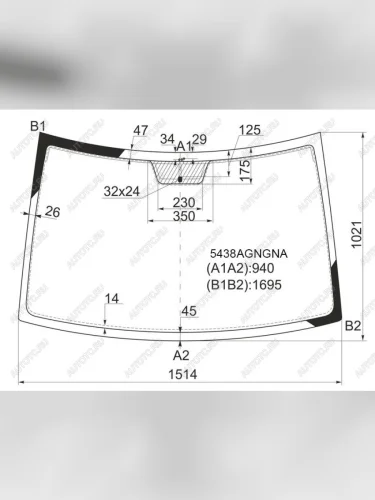 Стекло лобовое (Антенна) FUYAO Mercedes-Benz Vito W639 дорестайлинг (2003-2010)