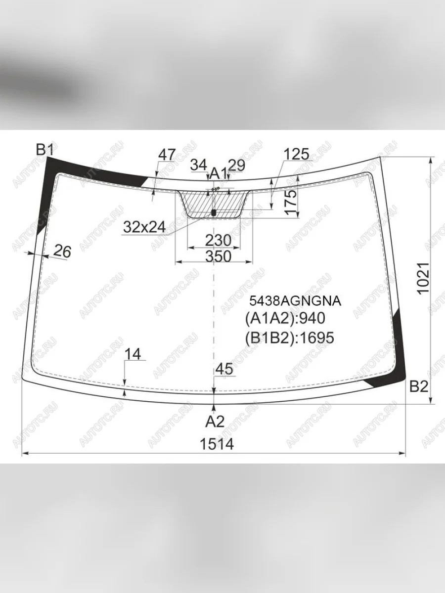 Стекло лобовое (Антенна) FUYAO Mercedes-Benz Vito W639 дорестайлинг (2003-2010)  в Керчи Республика Крым