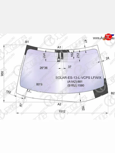 Стекло лобовое (Атермальное Датчик дождя Молдинг) XYG Lexus ES250  XV60 - ES350  XV60