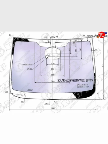Стекло лобовое (Атермальное Датчик дождя Молдинг) XYG Opel Astra J хэтчбек 5 дв.  рестайлинг (2012-2017)