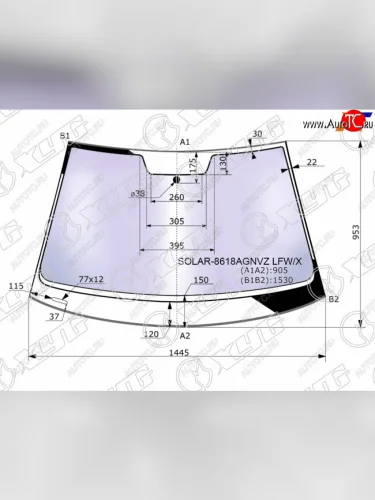 Стекло лобовое (Атермальное Молдинг) XYG Volkswagen Golf  7 Mk7 (2012-2020) хэтчбэк 5 дв. дорестайлинг, универсал рестайлинг, хэтчбэк 5 дв. рестайлинг