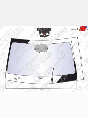 Стекло лобовое (Атермальное Обогрев щеток Две камеры Датчик дождя Молдинг) XYG Mercedes-Benz S class  W223 (2020-2025) дорестайлинг седан