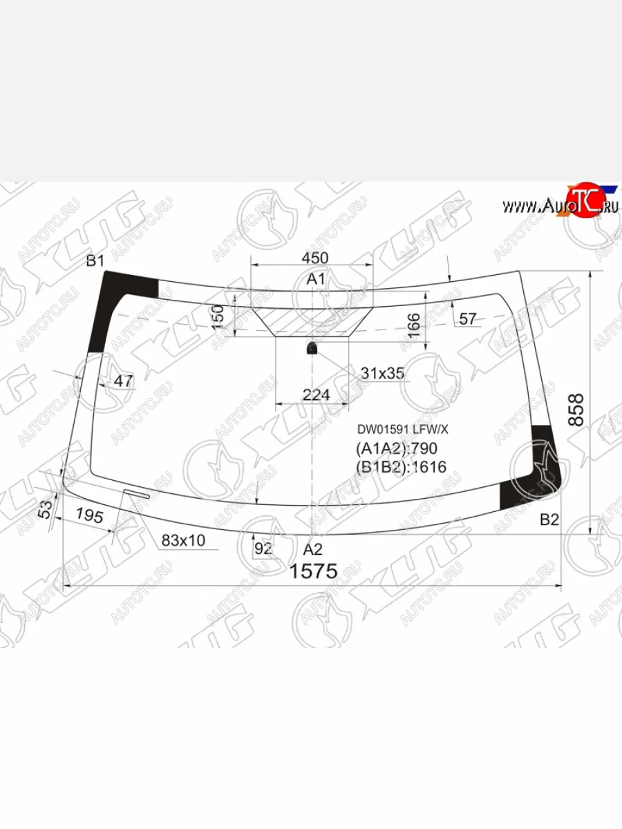 Стекло лобовое (Возможна установка на компл-цию с датчиком дождя) XYG Jeep Grand Cherokee WK (2004-2010)  в Самаре Самарской области