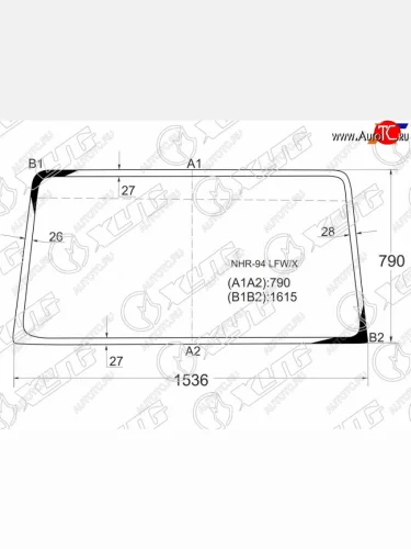 Стекло лобовое (высокая кабина) XYG Isuzu Elf (NPR75)  дорестайлинг (2006-2014)