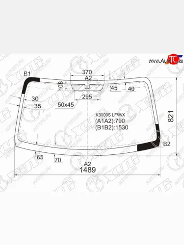Стекло лобовое (грузовой) XYG KIA Bongo 4 PU рестайлинг (2012-2025)