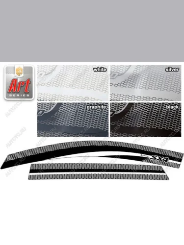 Дефлектора окон CA-Plastic (серия Art  черная) Suzuki Swift  ZC72S (2013-2016) рестайлинг, хэтчбэк 5 дв.