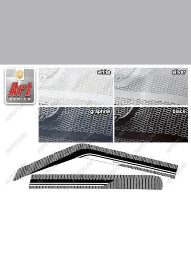 Дефлектора окон CA-Plastic (серия Art  черная) Toyota Alphard  H10 (2002-2008) дорестайлинг, рестайлинг