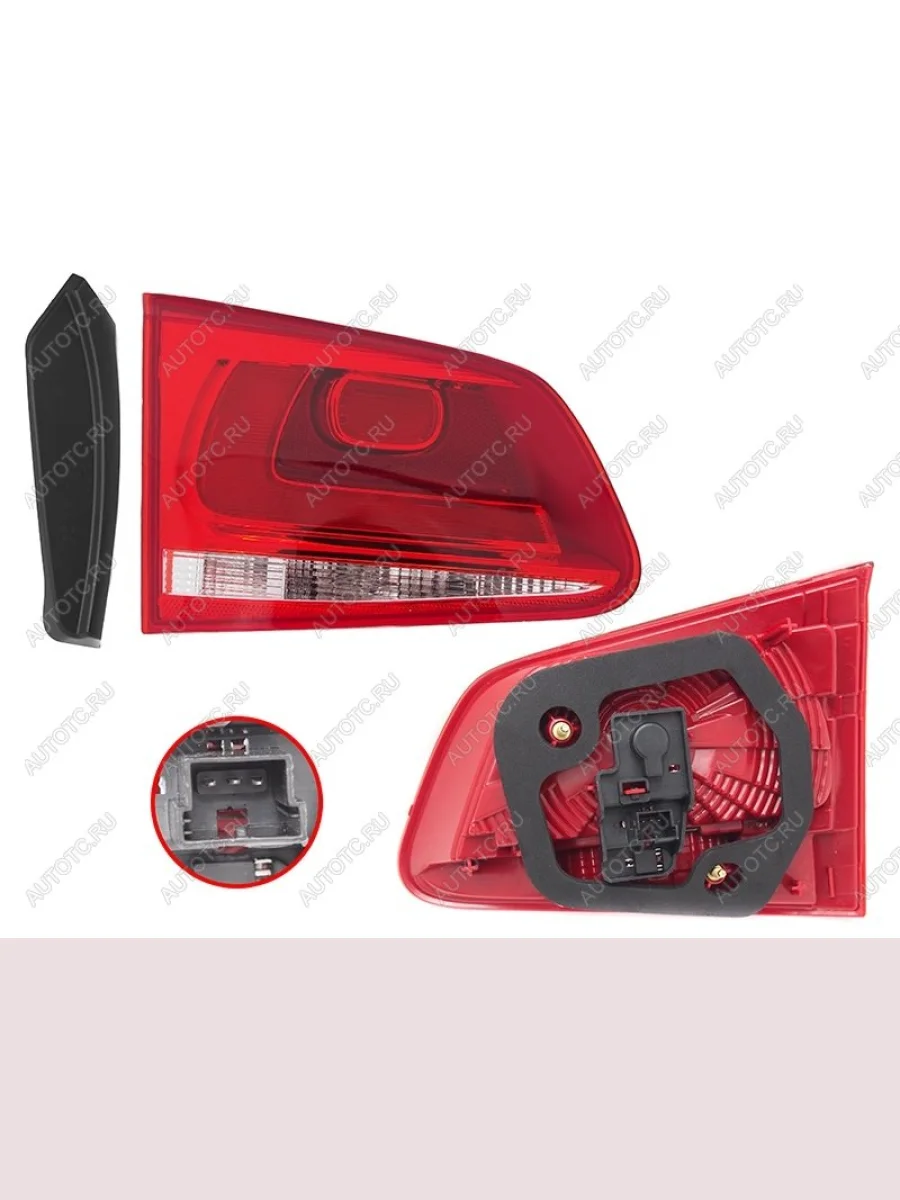 Левый фонарь в крышку багажника SAT Volkswagen Touareg 2 NF дорестайлинг (2010-2014)  в Самаре Самарской области