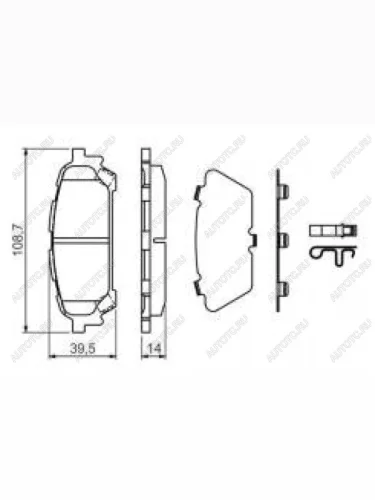Колодки тормозные задние (4шт.) BOSCH Subaru Forester SG дорестайлинг (2002-2005)