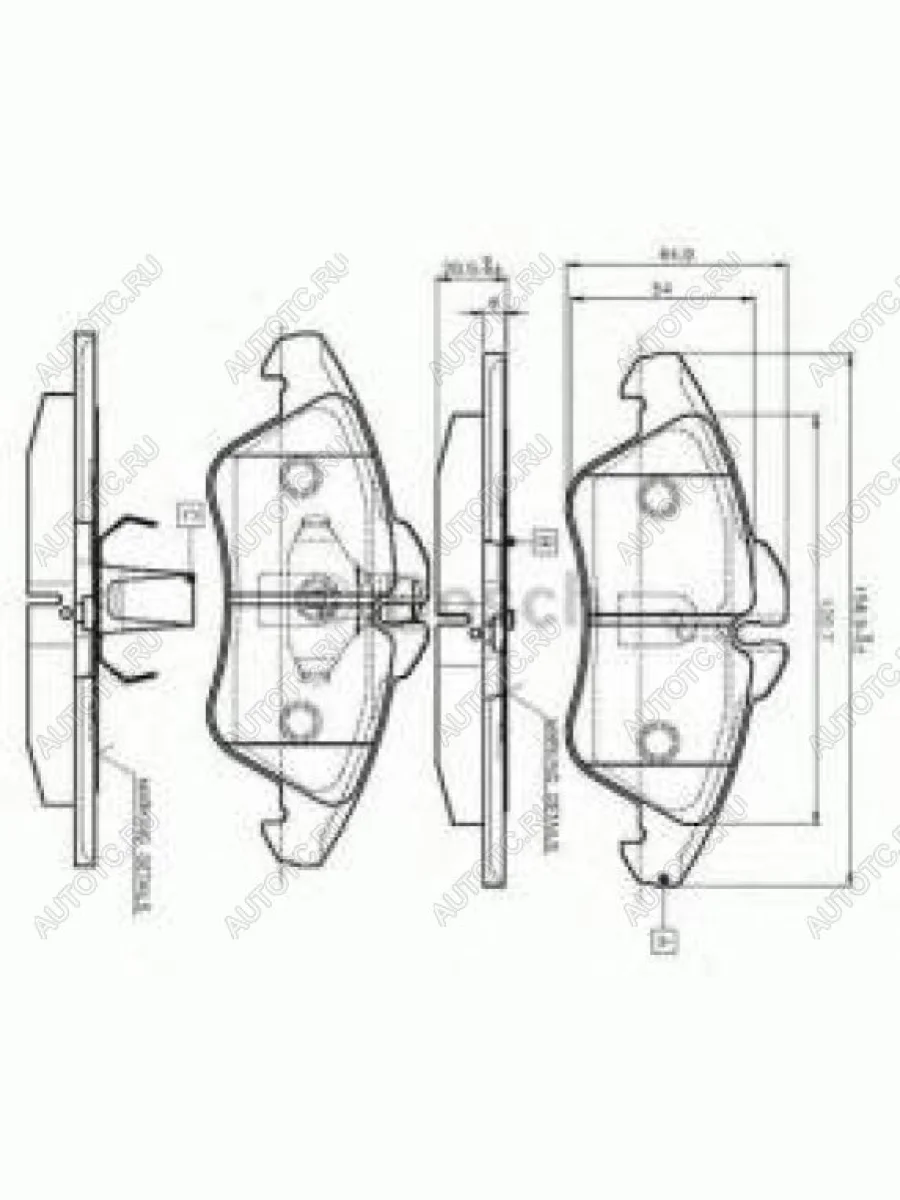 Колодки тормозные передние (4шт.) BOSCH Mercedes-Benz Sprinter W901 (1995-2000)  в Перми Пермском крае