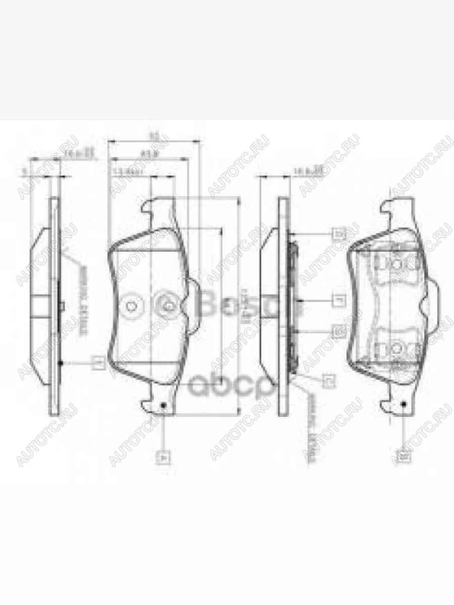 Колодки тормозные задние (4шт.) BOSCH Opel Vectra C лифтбэк дорестайлинг (2002-2006)  в Керчи Республика Крым
