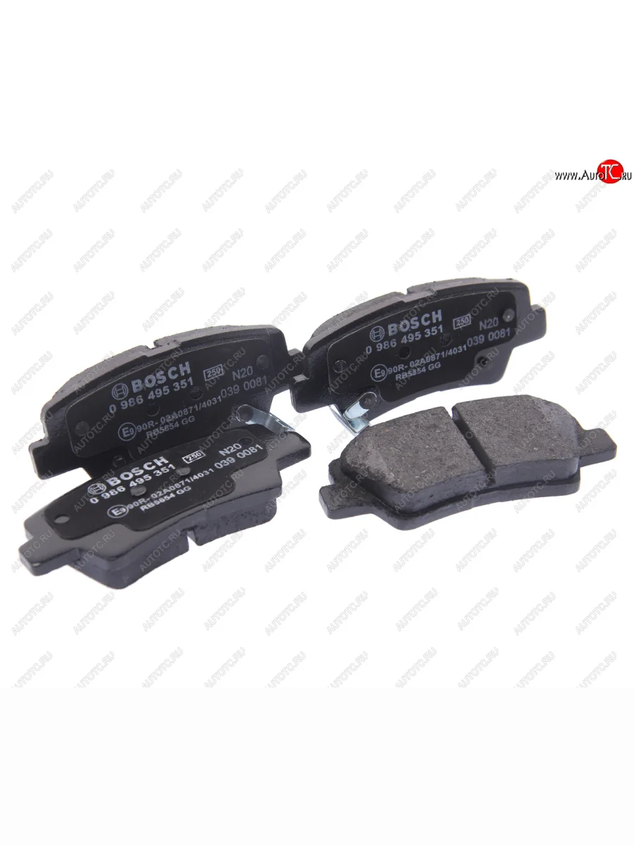 Колодки тормозные задние (4шт.) BOSCH Hyundai Solaris (1998-2012)  в Перми Пермском крае