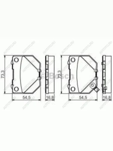 Колодки тормозные задние (4шт.) BOSCH Subaru Impreza GD седан дорестайлинг (2000-2002)