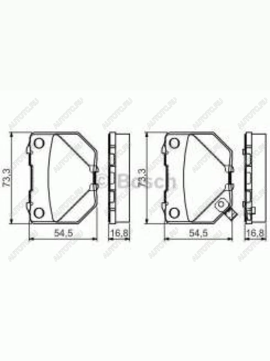Колодки тормозные задние (4шт.) BOSCH Subaru Impreza GD седан дорестайлинг (2000-2002)  в Самаре Самарской области