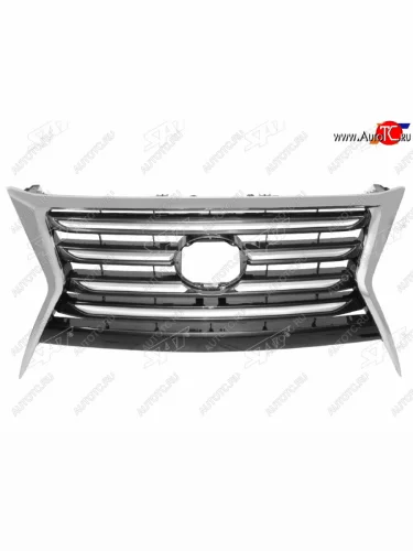 Решетка радиатора (под камеру) SAT (хром) Lexus GX460 J150 1-ый рестайлинг (2013-2019)