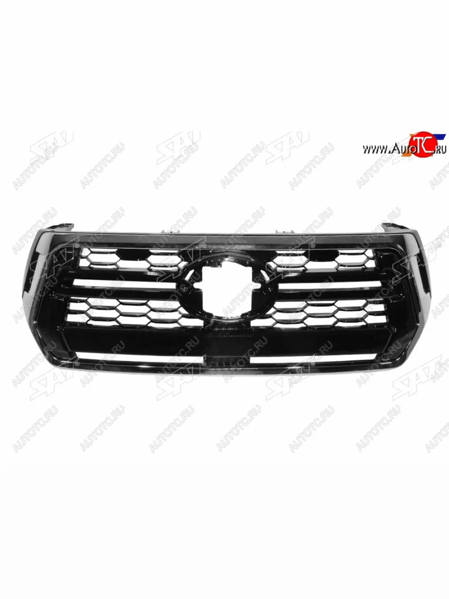 Решетка радиатора SAT Toyota Hilux AN120 1-ый рестайлинг (2017-2020) (молдинг хром)  в Керчи Республика Крым