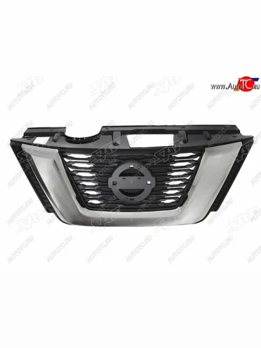 Решетка радиатора (не под камеру) SAT (хром) Nissan X-trail 3 T32 рестайлинг (2017-2022)