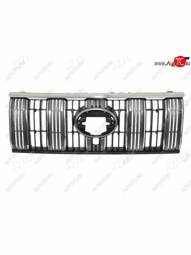 Решетка радиатора (с отв. под камеру) SAT (хром) Toyota Land Cruiser Prado  J150 (2017-2020) 2-ой рестайлинг