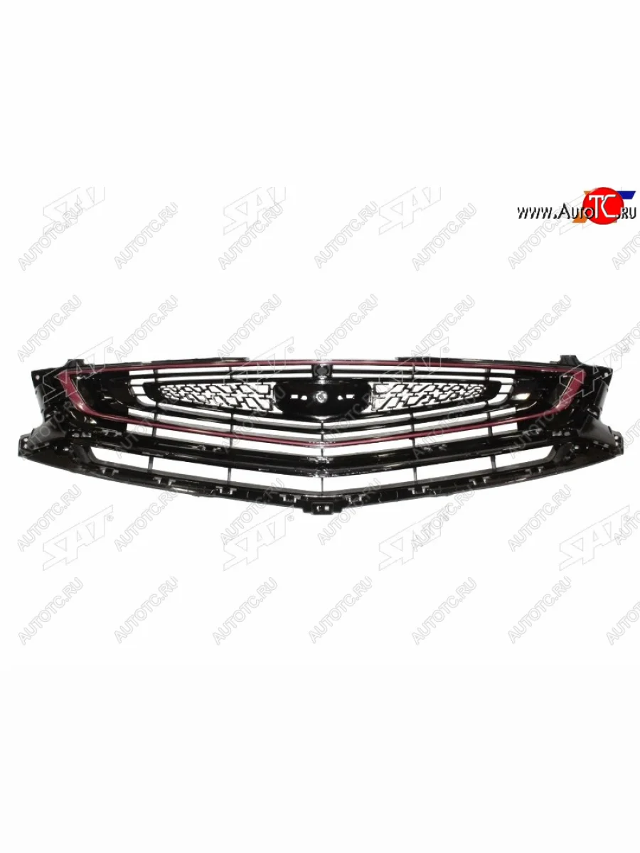 Решетка радиатора SAT Geely Coolray SX11 дорестайлинг (2018-2023) (молдинг хром)  в Керчи Республика Крым