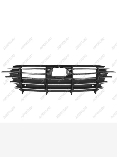 Решетка радиатора (с отв. под сонары) SAT (полосы хром) Hyundai Sonata DN8 (2019-2022)