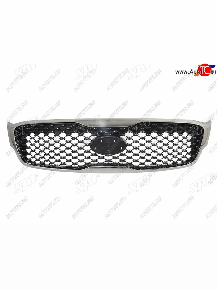 Решетка радиатора SAT KIA Sorento UM/Prime дорестайлинг (2014-2018) (молдинг хром)  в Керчи Республика Крым