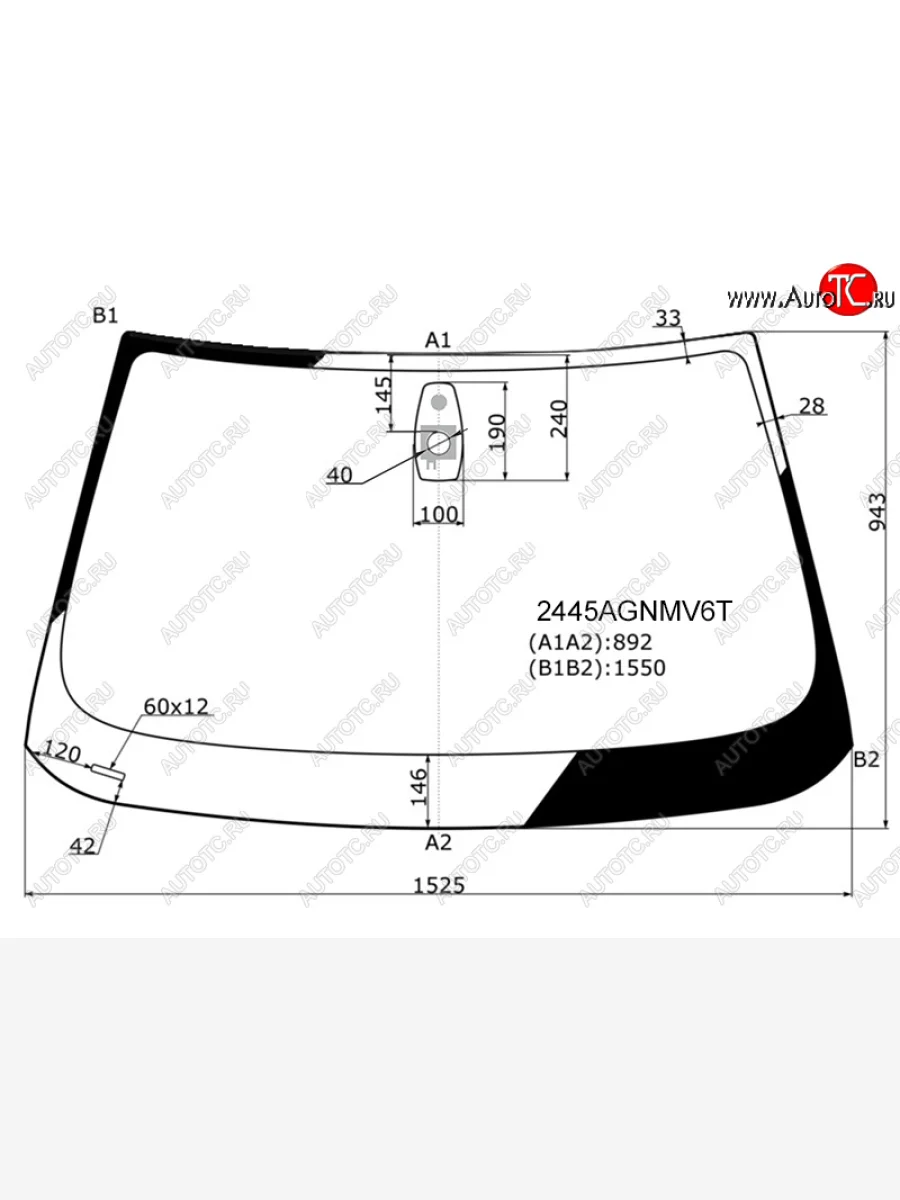 Стекло лобовое (Датчик дождя Круглый датчик дождя) FUYAO  BMW 5 серия (2007-2010) E60, E61  в Воронеже Воронежской области