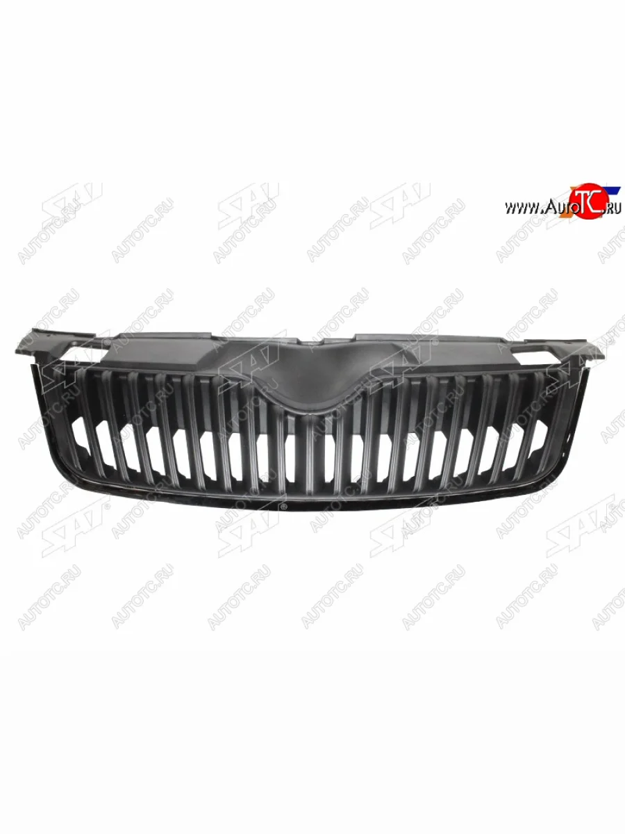 Решетка радиатора SAT Skoda Fabia Mk2 универсал рестайлинг (2010-2014) (молдинг хром черный)  с доставкой в г. Керчь