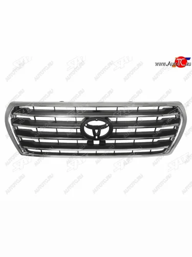 Решетка радиатора (под камеру) SAT (хром) Toyota Land Cruiser  200 (2012-2015) 1-ый рестайлинг