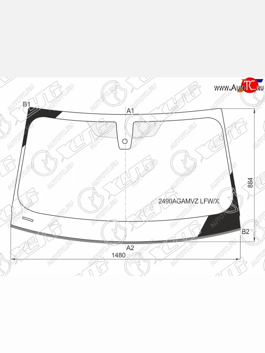 Стекло лобовое (Датчик дождя Молдинг 4D SED) XYG BMW 3 серия G20 седан (2018-2022)  в Керчи Республика Крым
