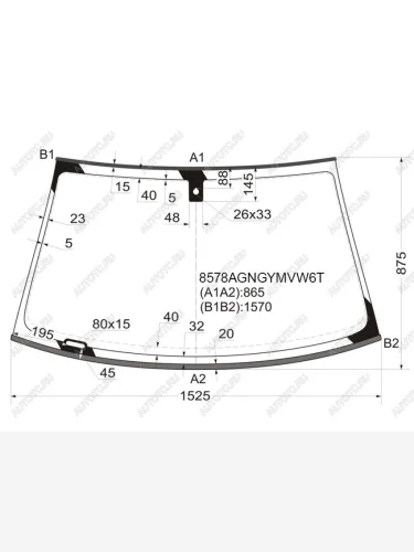 Стекло лобовое (Датчик дождя Молдинг Каплевидный датчик дождя) FUYAO Audi A8 D3 дорестайлинг (2002-2005)