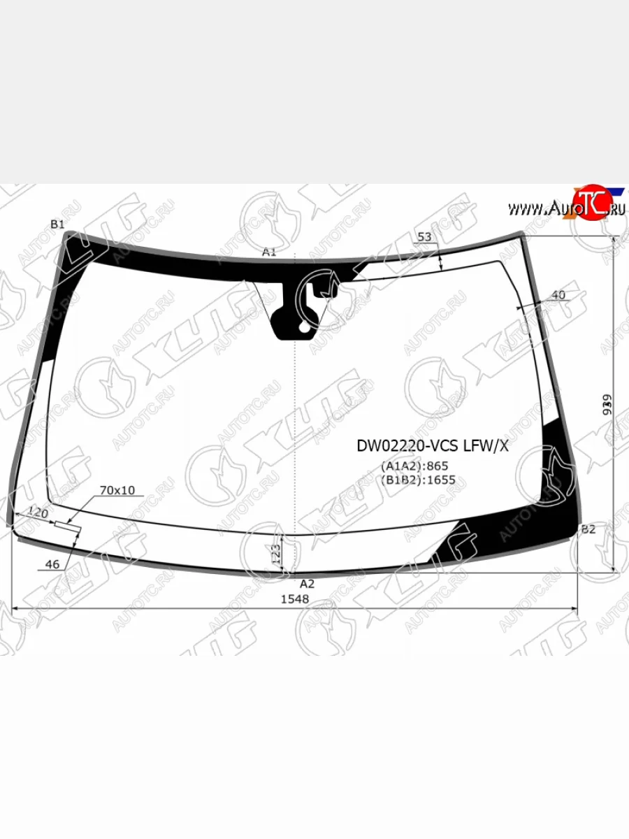 Стекло лобовое (Датчик дождя Молдинг Круглый ДД) XYG Jeep Grand Cherokee WK2 1-ый рестайлинг (2013-2018)  в Перми Пермском крае