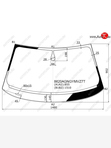Стекло лобовое (Датчик дождя Молдинг) FUYAO Audi A3 8VS седан дорестайлинг (2012-2016)
