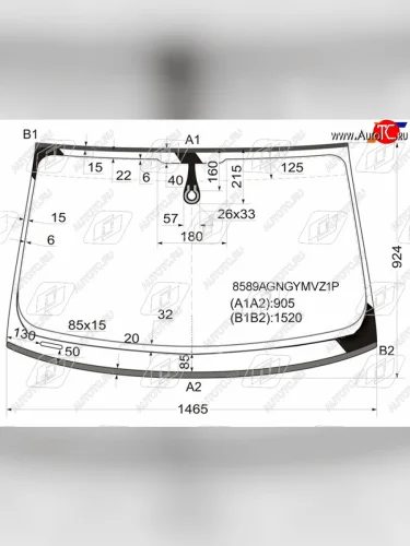 Стекло лобовое (Датчик дождя Молдинг) FUYAO Audi A4 B8 дорестайлинг, седан (2007-2011)