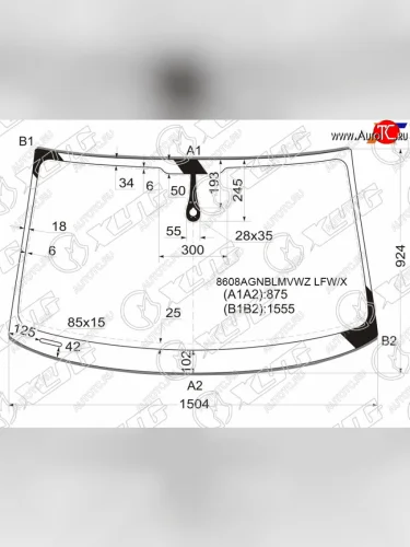 Стекло лобовое (Датчик дождя Молдинг) XYG Audi A7 4G лифтбэк дорестайлинг (2010-2014)
