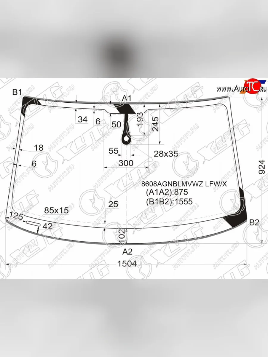 Стекло лобовое (Датчик дождя Молдинг) XYG Audi A7 4G лифтбэк дорестайлинг (2010-2014)  в Перми Пермском крае