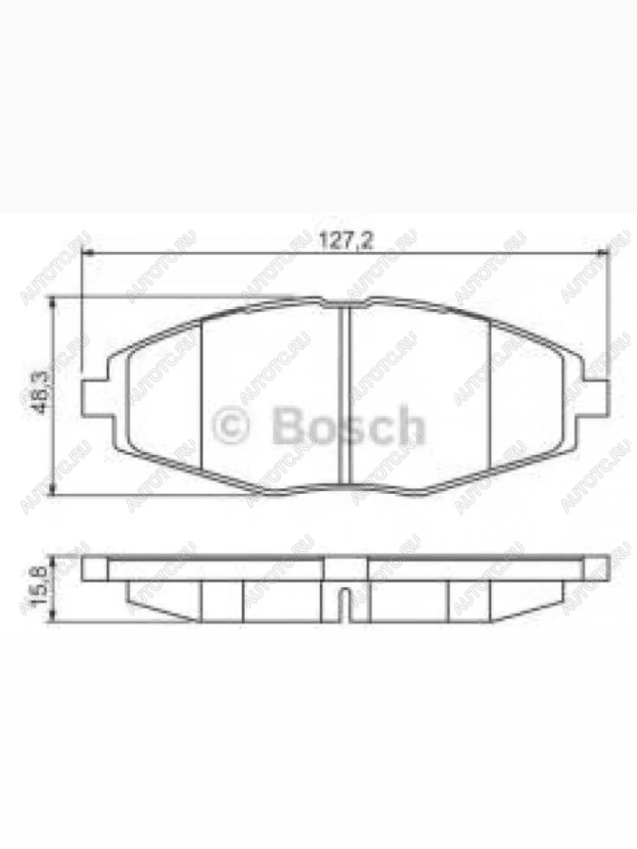 Колодки тормозные передние (4шт.) BOSCH Daewoo Nexia рестайлинг (2008-2015)  в Керчи Республика Крым