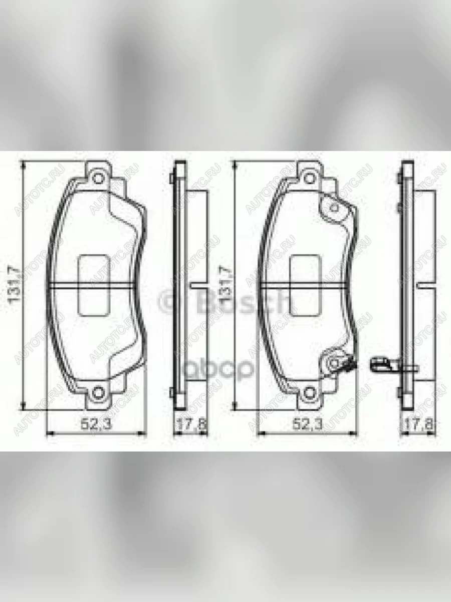 Колодки тормозные передние (4шт.) BOSCH Toyota Corolla E110 хэтчбек 5 дв. дорестайлинг (1997-2000)  в Керчи Республика Крым