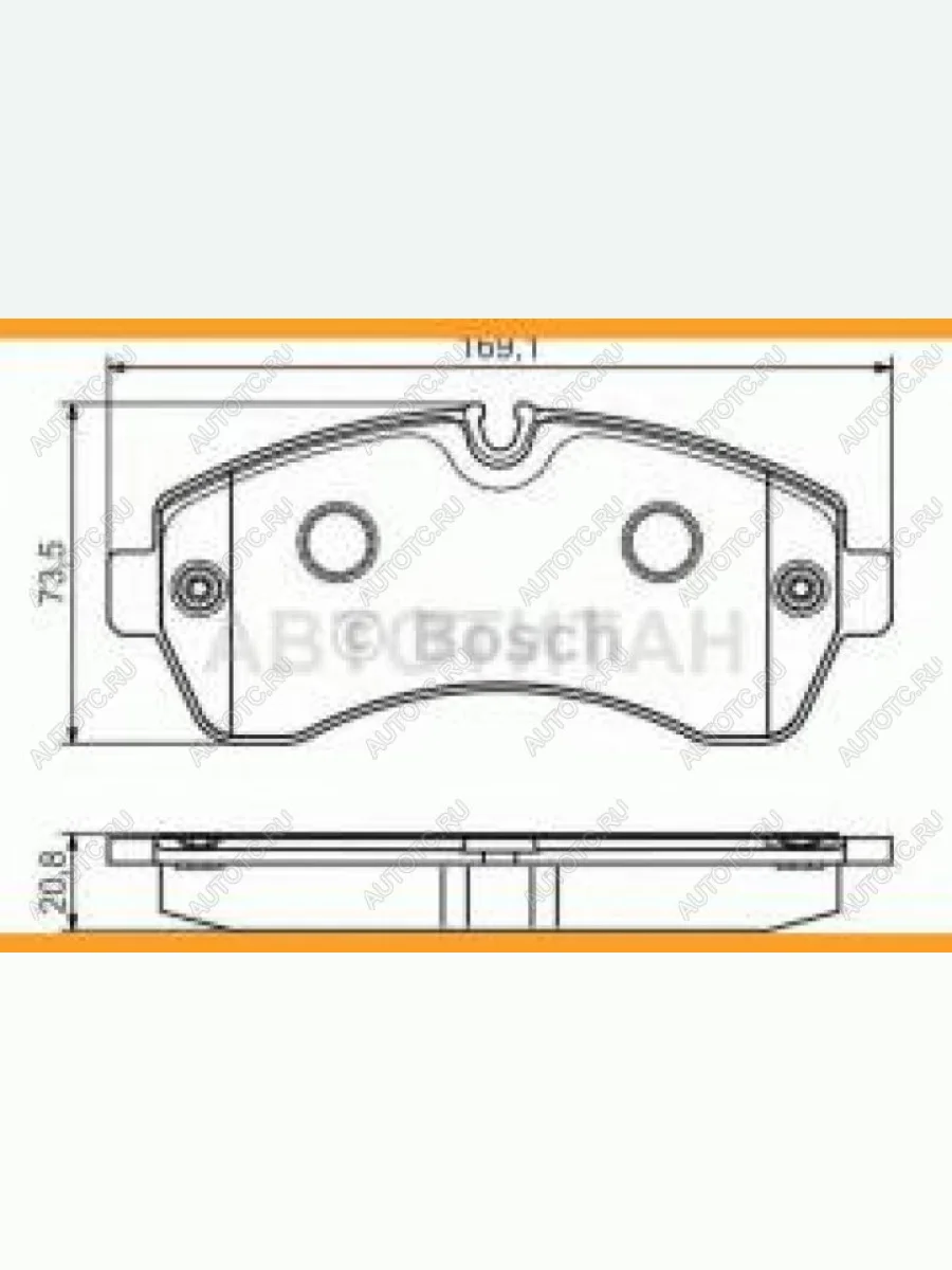 Колодки тормозные передние (4шт.) BOSCH Mercedes-Benz Sprinter W901 (1995-2000)  в Керчи Республика Крым