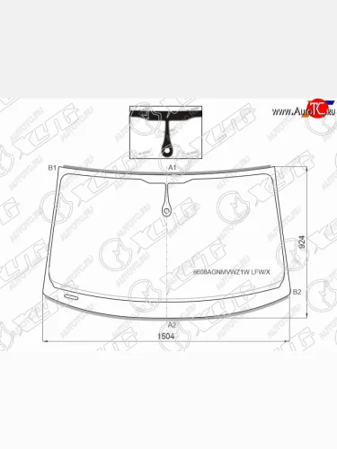 Стекло лобовое (Датчик дождя Молдинг) XYG Audi A7 4G лифтбэк рестайлинг (2014-2018)