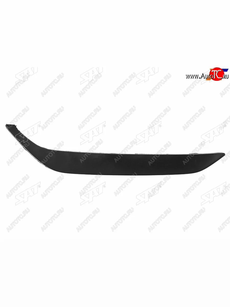 Правый молдинг переднего бампера SAT Hyundai Tucson TL дорестайлинг (2015-2018) (Черный)  в Самаре Самарской области