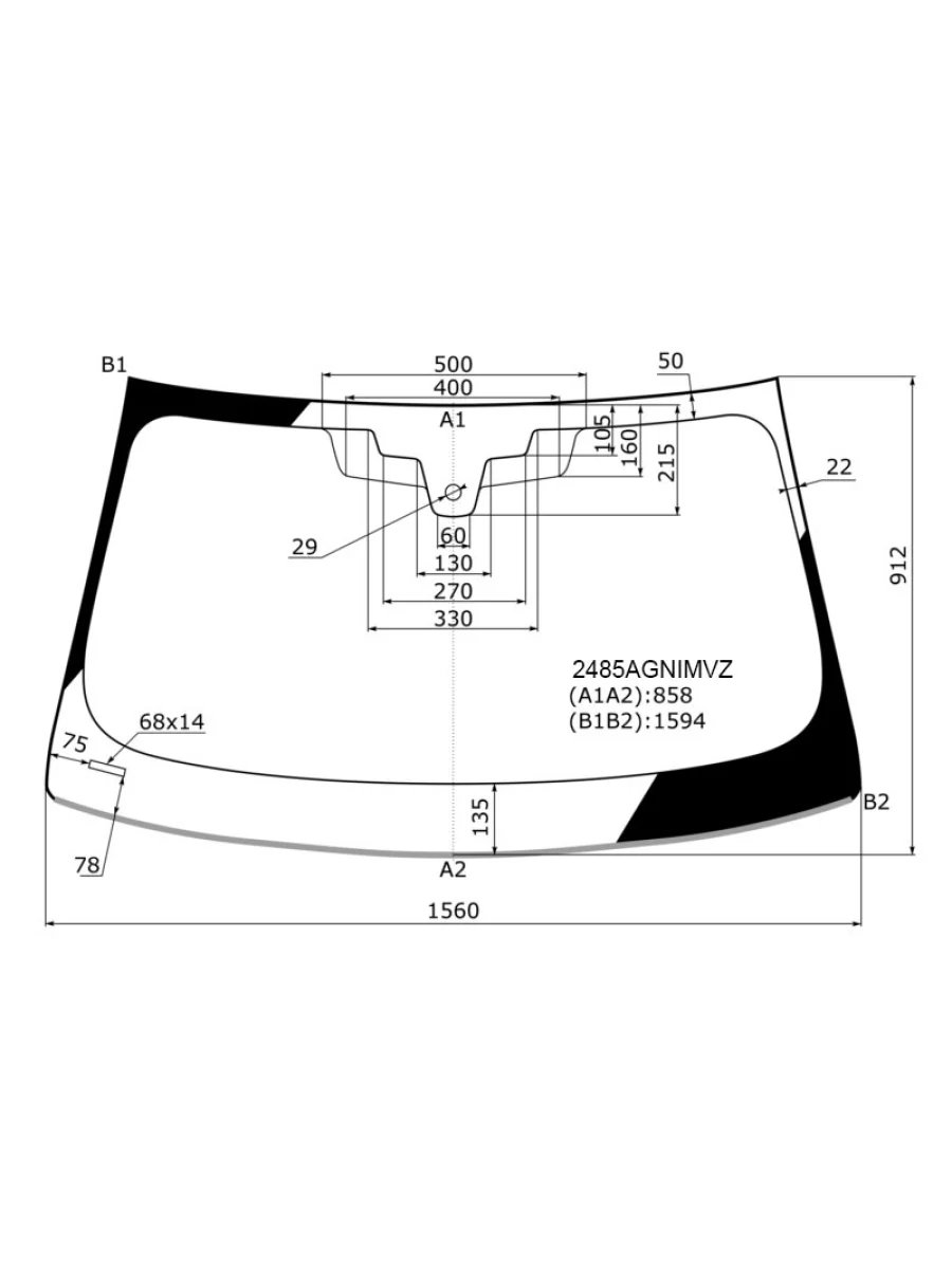 Стекло лобовое (Датчик дождя Молдинг) FUYAO BMW 5 серия G30 дорестайлинг, седан (2016-2020)  в Керчи Республика Крым