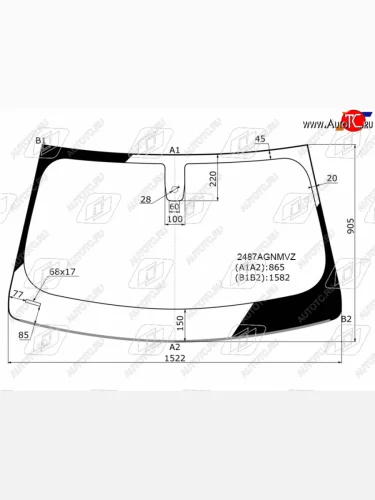 Стекло лобовое (Датчик дождя Молдинг) FUYAO BMW X3 G01 рестайлинг (2021-2023)