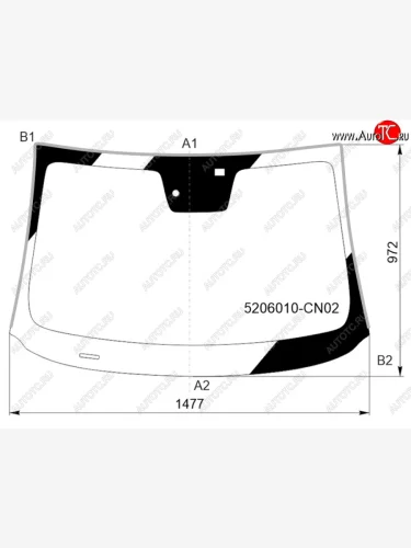 Стекло лобовое (Датчик дождя Молдинг) FUYAO Changan UNI-T дорестайлинг (2020-2023)