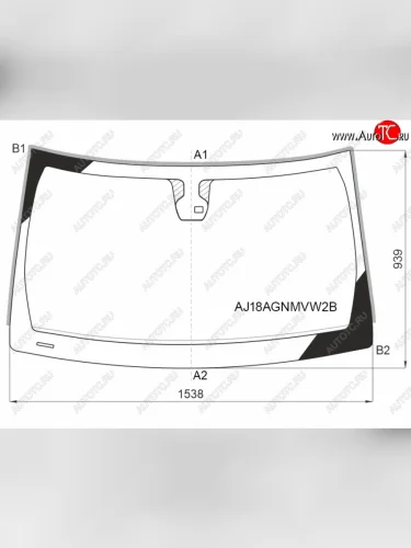 Стекло лобовое (Датчик дождя Молдинг) FUYAO Jeep Grand Cherokee WK2 1-ый рестайлинг (2013-2018)