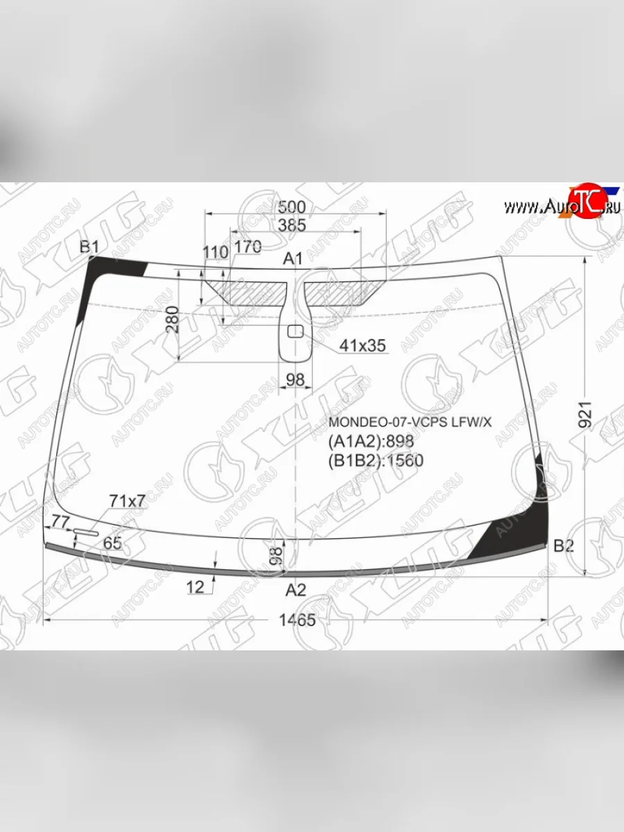 Стекло лобовое (Датчик дождя Молдинг) XYG Ford Mondeo Mk4,DG рестайлинг, универсал (2010-2014)  в Керчи Республика Крым