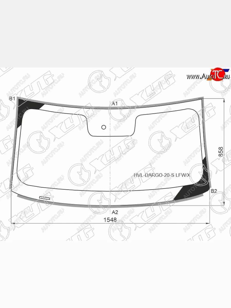 Стекло лобовое (Датчик дождя Молдинг) XYG Haval Dargo (2022-2025)  в Самаре Самарской области
