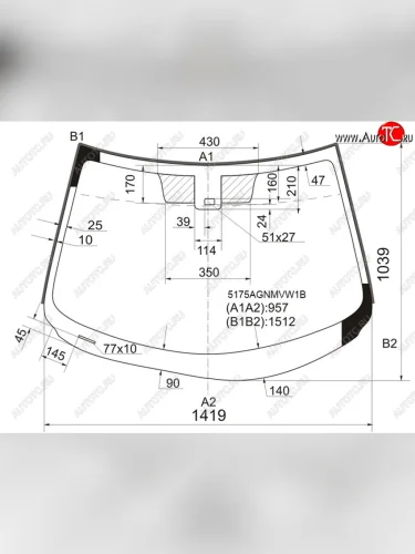 Стекло лобовое (Датчик дождя Молдинг) FUYAO Mazda 3/Axela BL дорестайлинг, хэтчбэк 5 дв. (2009-2011)