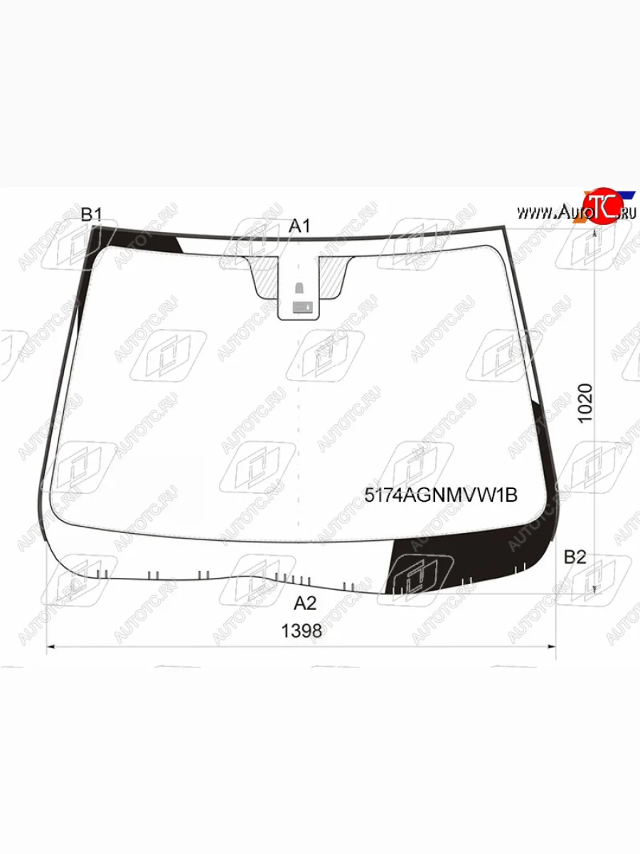 Стекло лобовое (Датчик дождя Молдинг) FUYAO Mazda 6 GH дорестайлинг лифтбэк (2007-2010)  в Перми Пермском крае